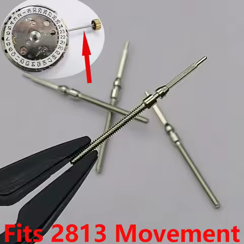 2/4 pcs 2813 Watch Crown Stem Fits 2813 Movement Watch Repair Watch Crown Stem 316 Stainless steel W