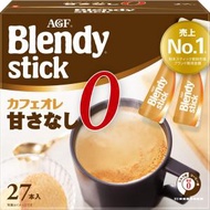 AGF - Blendy 即溶甘醇牛奶咖啡沖劑 (無糖) 8.3g x 27條裝 - 58950 (平行進口)