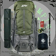 PROMO BIG SALE PAKET TAS GUNUNG CARRIER REI ATMOS 60 LITER / REI AREI ATMOS 60L (BISA COD)