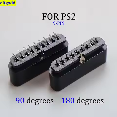 cltgxdd 1piece 90 degree 180 degree 9-pin split female connector game controller socket slot suitabl