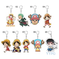 [YYF] Keychain Anime Merchandise Acrylic Pendant Luffy Sauron Cartoon Jewelry One Piece Comic Exhibition Keychain