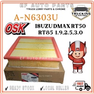 OSK AIR FILTER A-N6303U ISUZU D-MAX DMAX RT50 RT85 1.9 , 2.5 , 3.0 8-98140266-0 / 8-98140265-0 4X4 K
