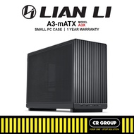 LIAN LI DAN Cases A3-mATX PC Case - Black/White/Wood (1Yr Warranty)