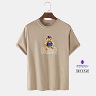 T-shirt Distro Short Sleeve Teddy Bear Text Print Premium Quality Tops Men Women Cheapest T-Shirt Printing