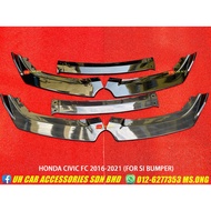 Honda Civic FC SI 2016-2021 Front Bumper Lower Add On Diffuser Front Lip Lips Bodykit [READY STOCK]