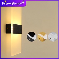 LED Wall light Acrylic wall lamp Brushed gold silver black shell White gold (warm white) lights 22cm