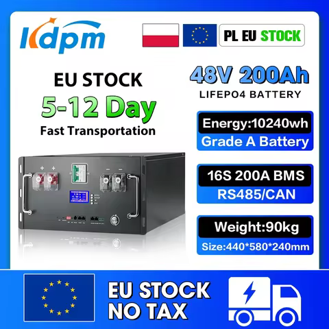 48V 100Ah 200Ah LiFePO4 Battery Pack 51.2V 120Ah 50Ah Lithium Battery 6000+ Cycles for Home RV Solar