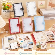 MUNDAUN A7 Binder Cover, PVC  Polka Dot  Binder, INS A7 Polka Dot Photocard Holder Album Shell Kpop 