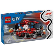 sgbrickswell LEGO City 60443 F1 Pit Stop & Pit Crew with Ferrari Car