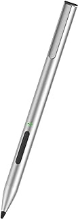 Adonit Stylus for Surface (Silver) 4096 Pressure Sensitivity, Tilt, Palm Rejection, Rechargeable Pen, Made in Taiwan, Compatible Surface Pro X/8/7/6/5/4/3, Surface Go 3/2/1, Duo2, Surface Book/Laptop