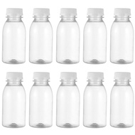 In Stock 1 Set 10 Pcs 300ml Plastic Milk Bottles Beverage Storage Bottles (Transparent)