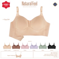 NJ28WA Sorex Bra Exclusive Natural Feel Foam No Wire 3 Hooks Equivalent to Cup B Cup 3/4 Bra BH 3424