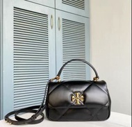 💝   TORY BURCH Kira手提款雲朵包 皮革 黑色女款