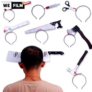 Halloween Headband Children Adults Headband Ghost Day Simulation Prank Hatchet Sharp Knife Wrench Sa