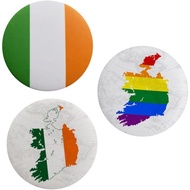 3pcs MM Ireland Rainbow Flag Map Tinplate Brooch Pin Badge