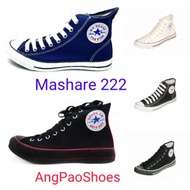 🔥Hot item🔥 ส่งไว !!! ราคาถูกที่สุด !!! ของแท้ 💯% !!! Mashare รุ่น 222 รองเท้าผ้าใบหุ้มข้อ​ รองเท้าผ้าใบแนว CONVERSE​
