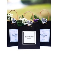 High-End Black Kraft Paper Portable Packaging Bag Wedding Candy Bag Valentine's Day Gift Paper Bag R