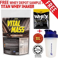 Mass Gainer Halal – Vital Mass 1kg/2.2lbs 0g Sugar with Whey Isolate & Tribulus – Fast Weight and Le