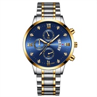 Jam Tangan Analog Pria Date FNGEEN 5080 Stainless Steel Water Resist Original