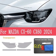 For MAZDA CX-60 2024-2025  cx60 Car Exterior Headlight Anti-scratch Front Lamp Tint TPU Protective F