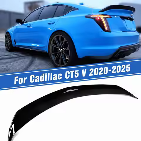 High Kick Duckbill Trunk Spoiler For Cadillac CT5 V 2020-2025 Blackwing Style Gloss Black Car Exteri