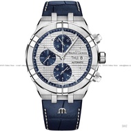 MAURICE LACROIX AI6038-SS001-131-1 Men's Watch Aikon Automatic Chronograph 44mm Leather Strap Blue *