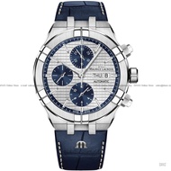 MAURICE LACROIX AI6038-SS001-131-1 Men's Watch Aikon Automatic Chronograph 44mm Leather Strap Blue *Original