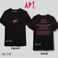 T-shirt Lyrics Song APT Aunteu Bruno Mars x Rose Blackpink Custom Screen Printed T-shirt Premium Com