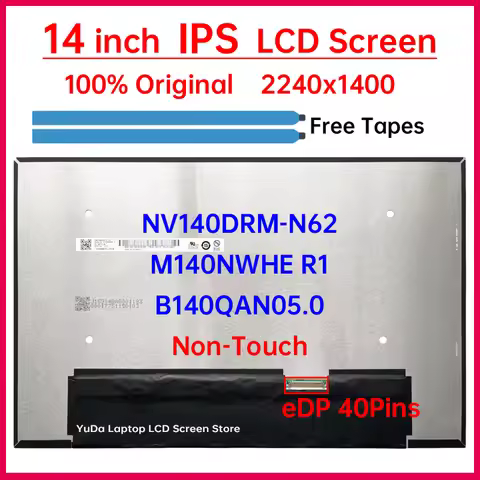 14" Laptop LCD Screen NV140DRM-N62 B140QAN05.0 M140NWHE R1 For Lenovo ThinkPad E14 Gen 6 Display Mat