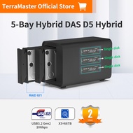 TerraMaster DAS D5 Hybrid HDD NVMe Enclosure - USB 3.2 Gen 2 10Gbps Type C 5Bay USB การจัดเก็บข้อมูล