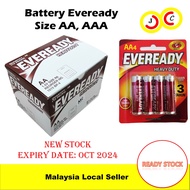 EVEREADY AA/AAA Heavy Duty Dry Battery 1 Box 48 pcs EXP Date MAY 2027 Batteri EVEREADY 1 Kotak