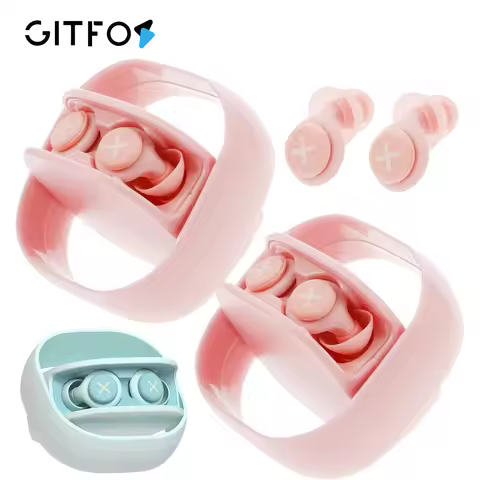 GITFOS Silicone Earplug Sleep Noise Ear Plug Canceling Noise Reduction Soundproof Anti Soft Slow Reb