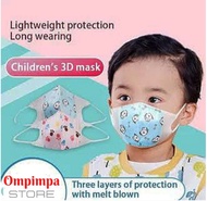 50 PCS Masker Duckbill Anak Karakter Usia 1-12 Tahun / Earloop Child Kids Face Mask Karakter / Masker Anak 3D - OMPIMPA Store