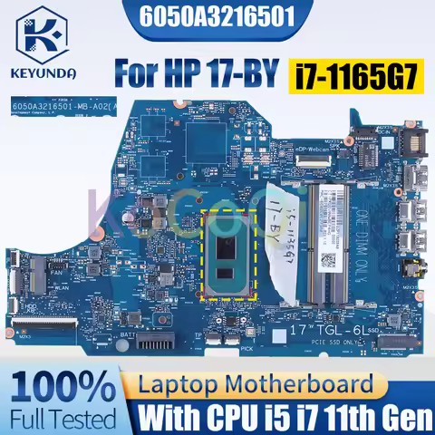 6050A3216501-MB-A02 For HP 17-BY Notebook Mainboard i3-1115G4 i5-1135G7 i7-1165G7 M12541-601 Laptop 