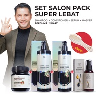 DHERBS SET RAMBUT SUPER LEBAT SALON PACK (Beli Set Lengkap Percuma 1 Sikat Rambut)+S