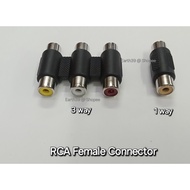 RCA to RCA Adapter Audio Socket Connector/ RCA to RCA Female Connector ; 1 way or 3 way  <<1 piece p