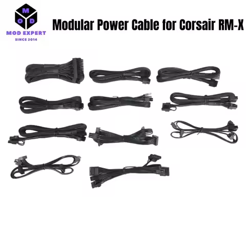 PCIe 8Pin 6+2/Molex IDE/SATA/CPU 4+4/ATX 24Pin Power Cable for Corsair RM1000x, RM850x, RM750x, RM65