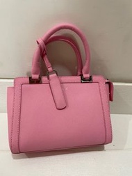法國 Agnes b. 側背包 手提包 粉色 櫻花粉 女生 牛皮包