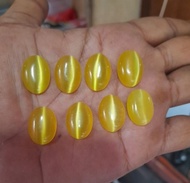 Batu Akik Mata Kucing Kuning Lemon 18x13 mm