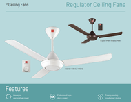 KDK CEILING FAN K15V0 White (60") KDK 3 Blade Ceiling Fan Regulator Type