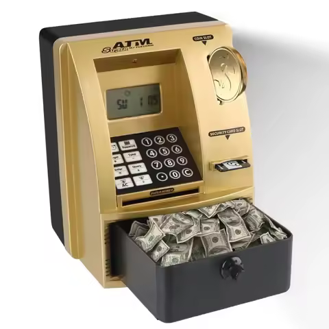 Gift Password Money Box Electronic Piggy Bank Automatic Deposit Banknote ATM Bank Safe Box ATM Cash