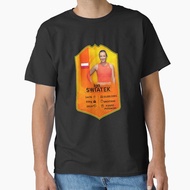 Iga Swiatek Tennis Card T-Shirt Unisex Round Neck Tee, Creative Gift for Swiatek Fans, Trendy Style 