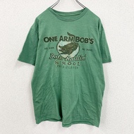 綠色印花短袖T卹（古著）