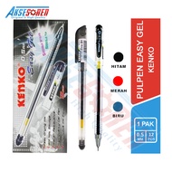 Pulpen Easy Gel Kenko [1 Pack] / Pulpen 1 Pack Kenko / Pulpen Gel 1 Pack / Bolpoin Kenko 1 Pak Gel /