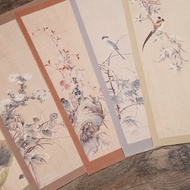 Micro Spray Ancient Style Semi-Ripe Xuan Paper Ancient Style Flower and Bird Xuan Paper Calligraphy 