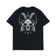 Metal t-shirt Satanic Distro t-shirt Men Women Black SIXCISSORS 666 THREESIX