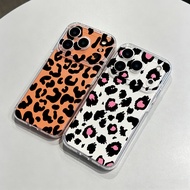 Black Leopard Print Casing For OPPO A60 A17 A58 A79 A5 A3 Pro A3S A5S A12 A12E F11 F7 Cover Transpar