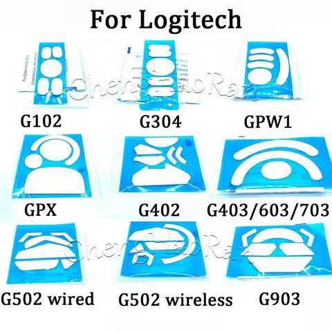 1Set White Mouse Feet Sticker For Logitech G302 G303 G304 G305 G402 G405 GPRO G502 G502X G903 GPW Mo