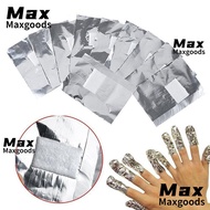MAXG 50/100Pcs Aluminium Foil Tools  Silver With Acetone Nail Polish Removal