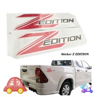 สติ๊กเกอร์ sticker Z - EDITION พื้นเทาบอล Z แดง (ตามรูป) สติ๊กเกอร์ ติด toyota hilux revo zedition เ